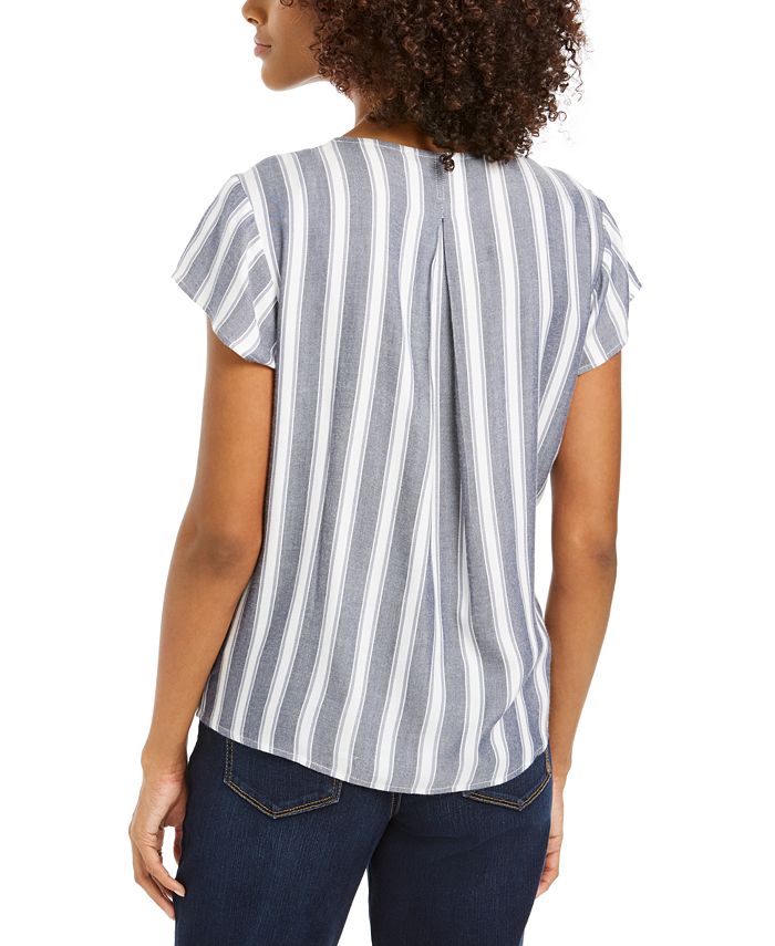 Style & Co Striped Button-Down Top, Created for Macy's - Macy's