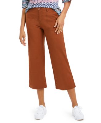 macys wide leg capris
