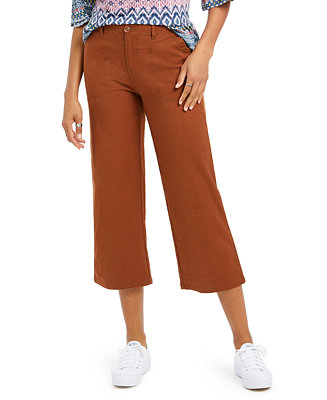 Style & Co Wide-Leg Cropped Pants, Created for Macy's - Macy's