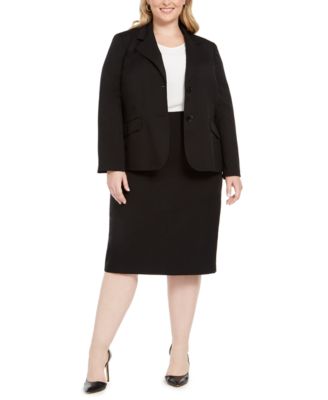 Le Suit - Plus Size Two-Button Skirt Suit