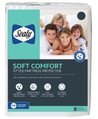 sealy elite waterproof fitted mattress protector