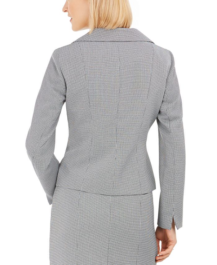 Le Suit Jacquard Three Button Skirt Suit Macys 