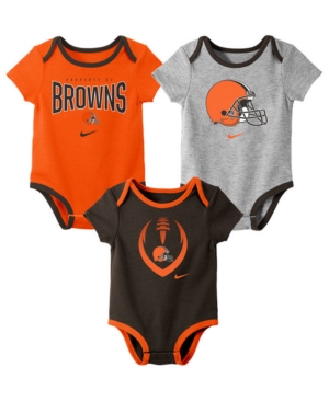 Nike Baby Cleveland Browns Icon 3 Pack Bodysuit Set
