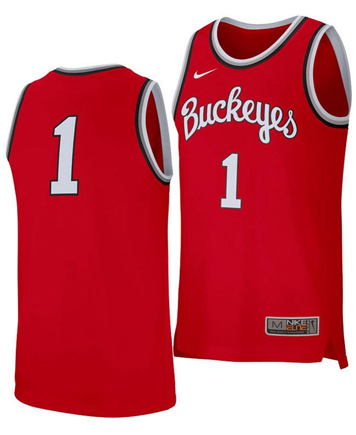Vintage Nike Team NCAA Ohio State Buckeyes Red Black Hockey Jersey Mens XL  Sewn