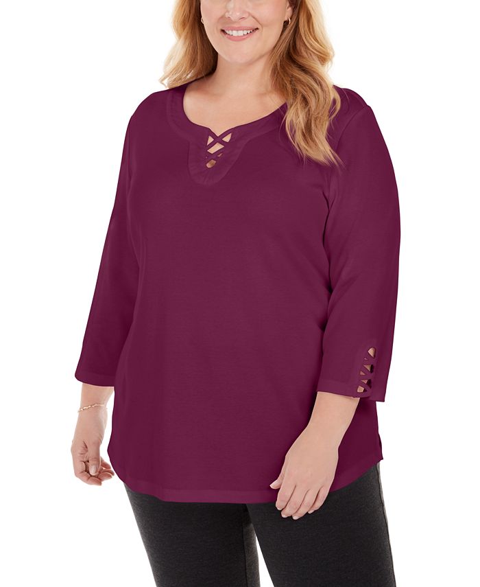 karen scott plus size knit capris