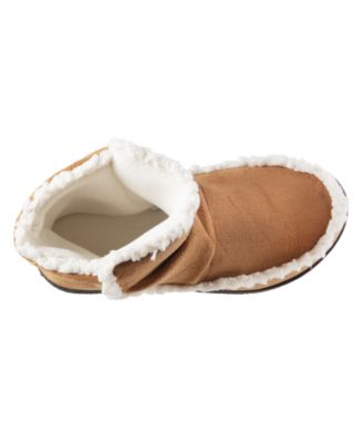 isotoner microsuede bootie slippers with 360 memory foam