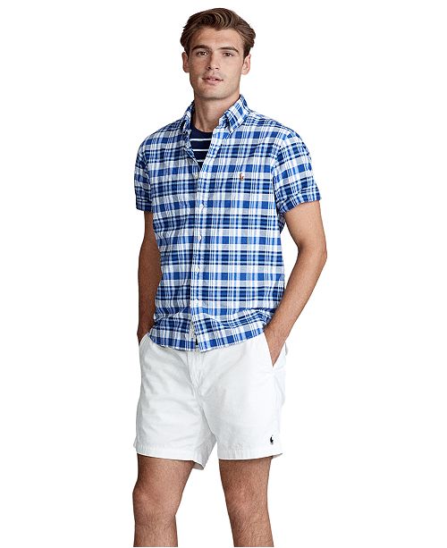 Polo Ralph Lauren Men S Big Tall Classic Fit Plaid Oxford Shirt