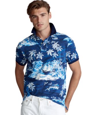 Polo Ralph Lauren Men's Classic Fit Tropical Mesh Polo Shirt - Macy's