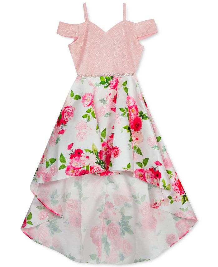 Rare editions floral high low dress sales