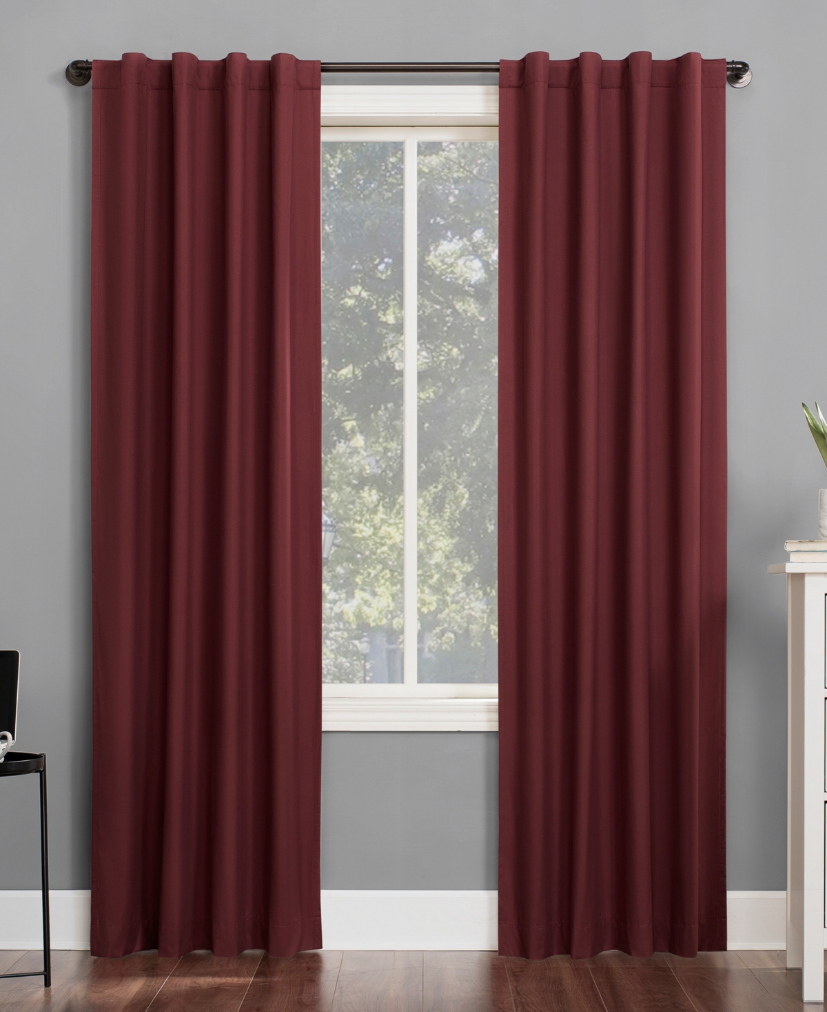 Sun Zero Cyrus Thermal Blackout Back Tab Curtain Panel, 84