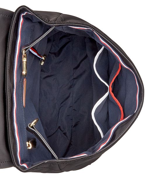 Tommy Hilfiger Amelia Nylon Flap Backpack & Reviews Handbags