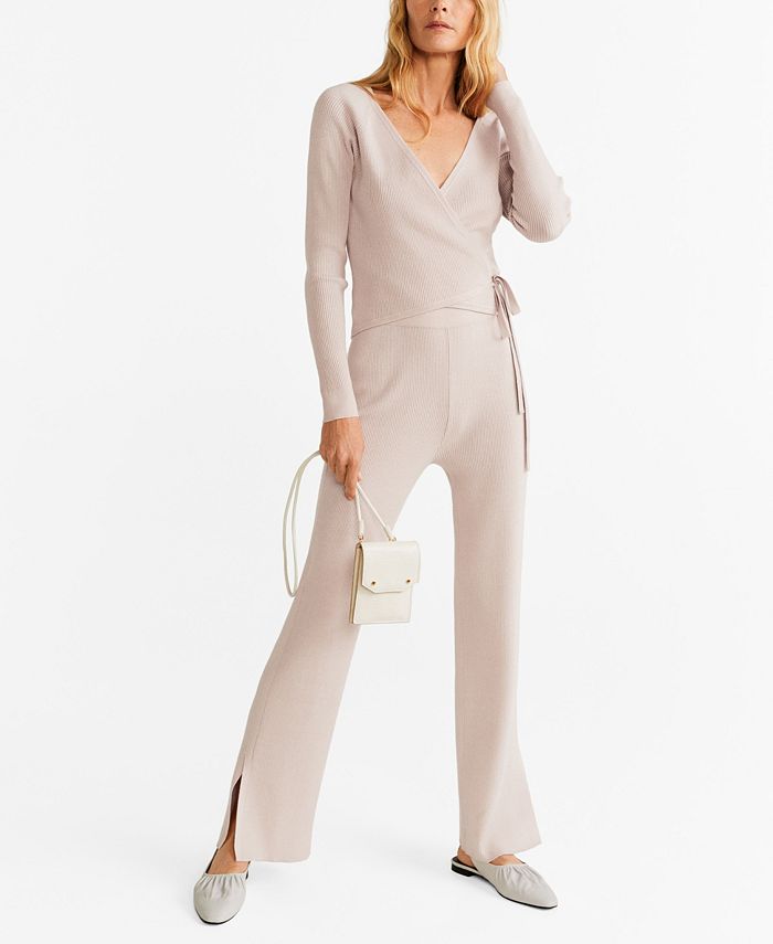 MANGO Wrap Cable Knit Cardigan Macy's