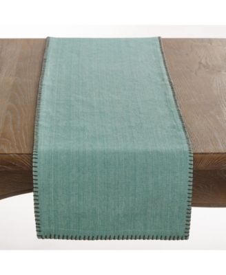 Celena Collection Whip Stitched Design Cotton Table Runner