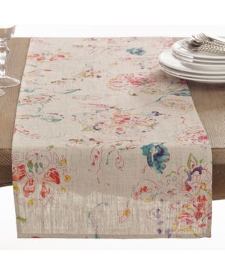 Primavera Collection Printed Floral Design Table Runner