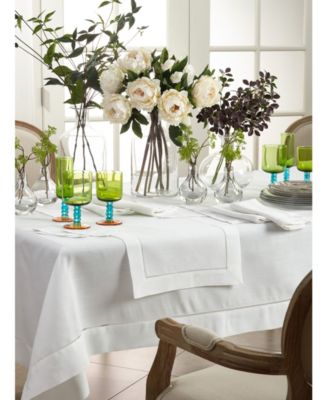 Classic Hemstitch Border Table Runner, 16" x 120"