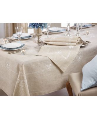 Embroidered Runner with Fleur-De-Lis Design