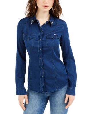 guess lalima denim shirt