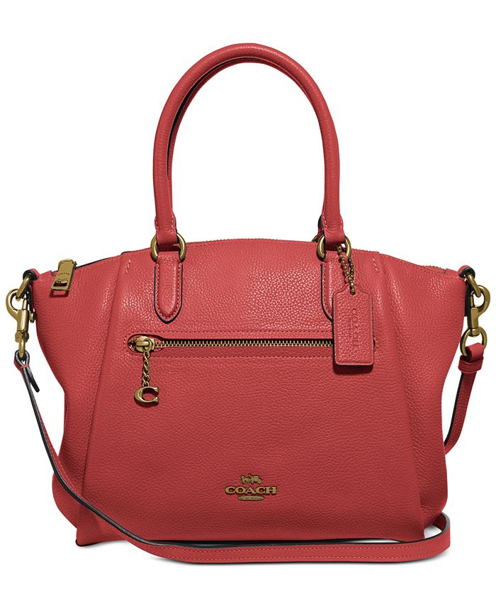 Coach polished pebble leather elise small satchel online
