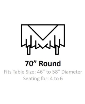 Boughs of Holly Print Tablecloth 70" Round