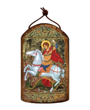 GDeBrekht Saint George Wooden Greek Christian Orthodox Icon Ornament