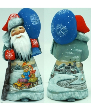 G.debrekht Woodcarved And Hand Painted Old World Christmas Joy Santa Figurine In Multi