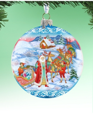 G.debrekht Limited Edition Oversized Beloved Courier Glass Ornament In Multi
