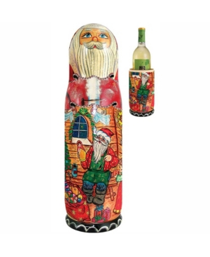 G.debrekht Russian Santa Workshop Wine Bottle Gift Box In Multi