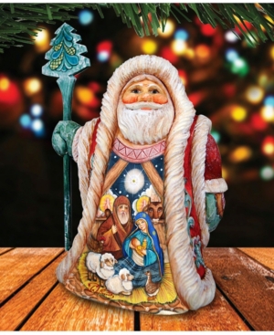 G.debrekht Holy Sculpture Regal Santa In Multi