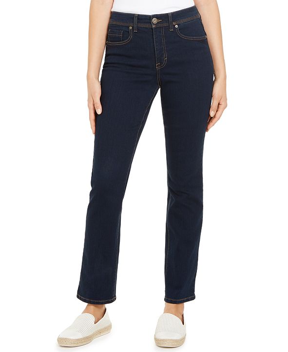 Style & Co Tummy-Control Straight-Leg Jeans, Created for Macy's ...