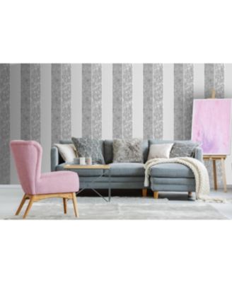 Graham & Brown - Milan Stripe Taupe and Gold Wallpaper
