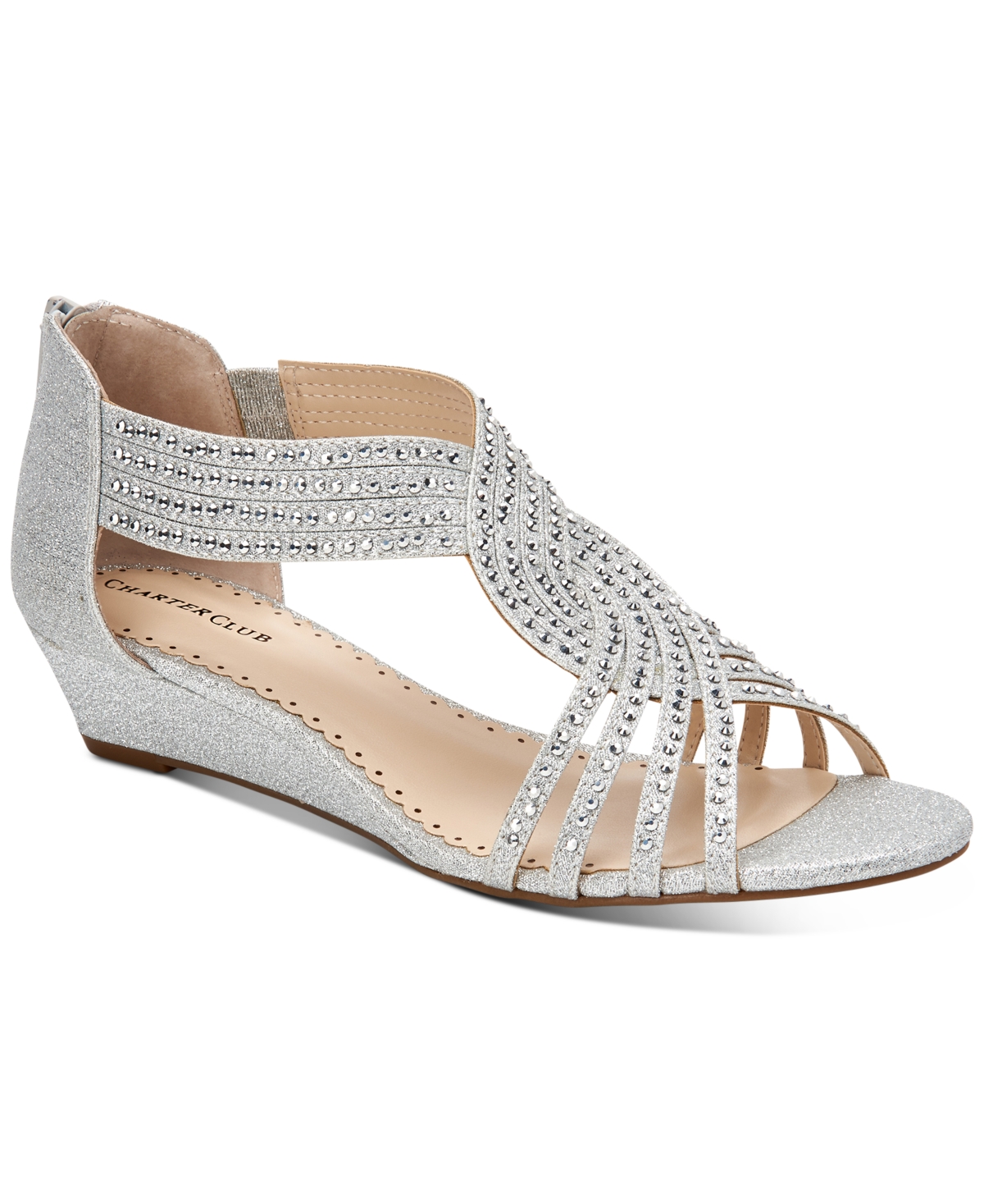 Ginifur Wedge Sandals, Created for Macy's - Silver