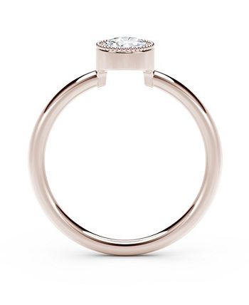 De Beers Forevermark - Diamond (1/3 ct. t.w.) Ring with Mill-Grain in 18k Yellow, White and Rose Gold