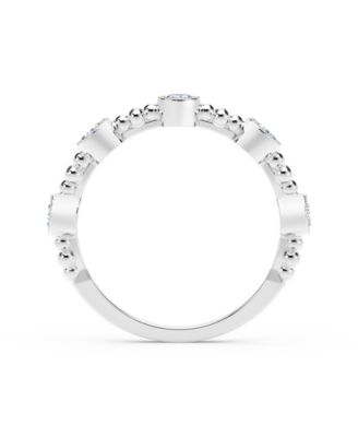 De Beers Forevermark Forevermark Tribute™ Collection Diamond (1/2 ct. t.w.) Ring With Beaded Detail In 18 Yellow, White and Rose Gold