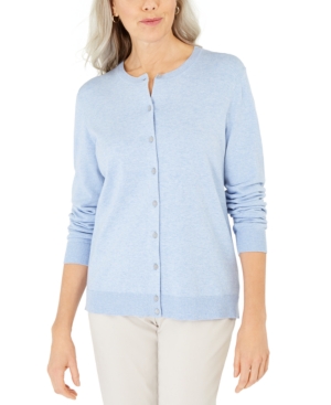 Karen Scott Crew-Neck Cardigan Created for Macy's