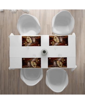Ambesonne Western Place Mats, Set of 4