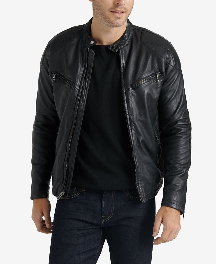 Lucky Brand Men's Leather Jacket - Macy's