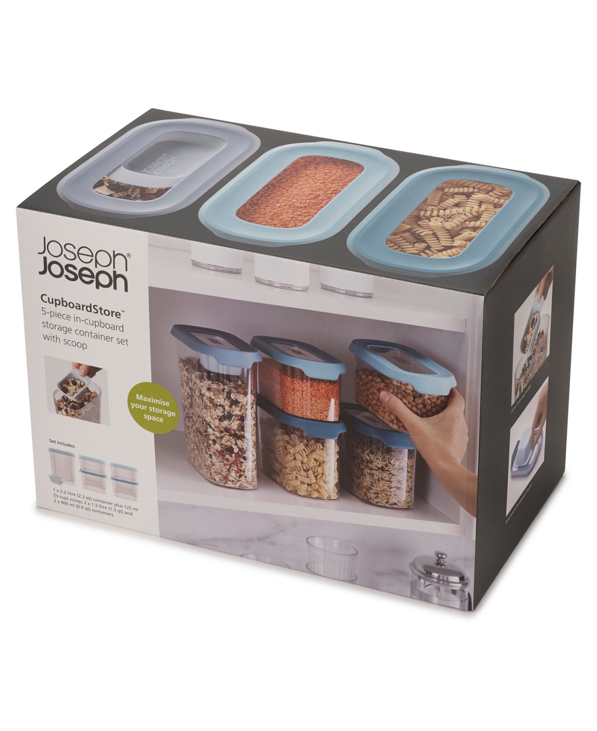 Joseph Joseph CupboardStore 5-Pc. Dry Food Storage Set & Scoop