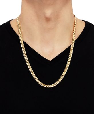 Cuban Link 24" Chain Necklace in 18k Gold-Plated Sterling Silver