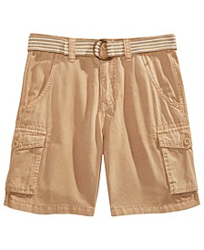 Big Boys Bobby Twill Cargo Shorts with D-Ring Belt, Created for Macy's  