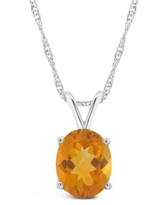 Amethyst (2-1/3 ct. t.w.) Pendant Necklace in Sterling Silver. Also Available in Blue Topaz, Citrine, and Rose Quartz