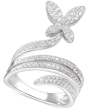 image of Diamond Butterfly Statement Ring (3/4 ct. t.w.) in 14k White Gold