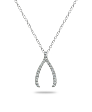 Giani Bernini Cubic Zirconia Wishbone Slide Pendant In 18k Gold Plated Sterling Silver Or Sterling Silver