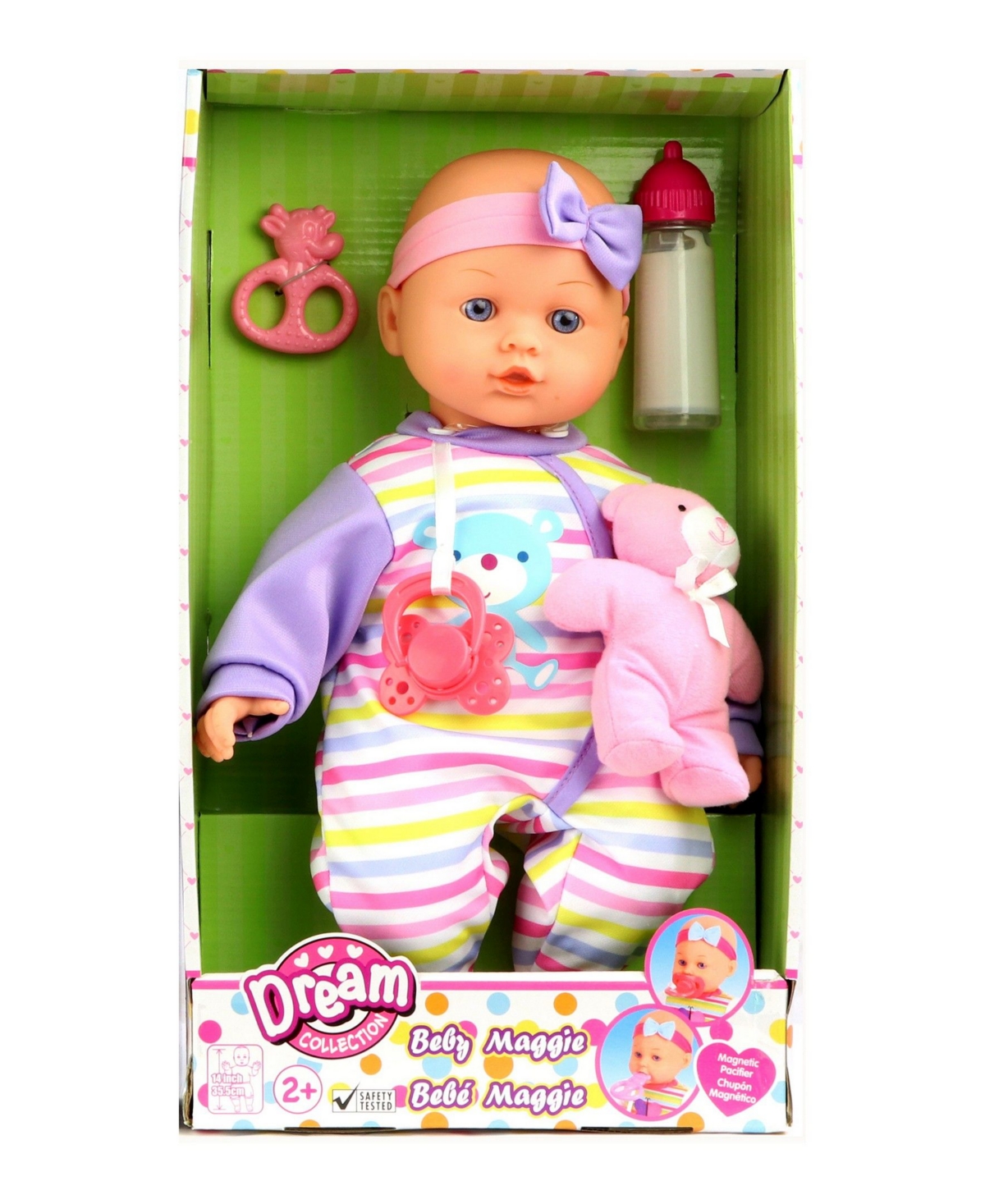 Redbox Dream Collection 14" Baby Doll Maggie With Teddy In Multi