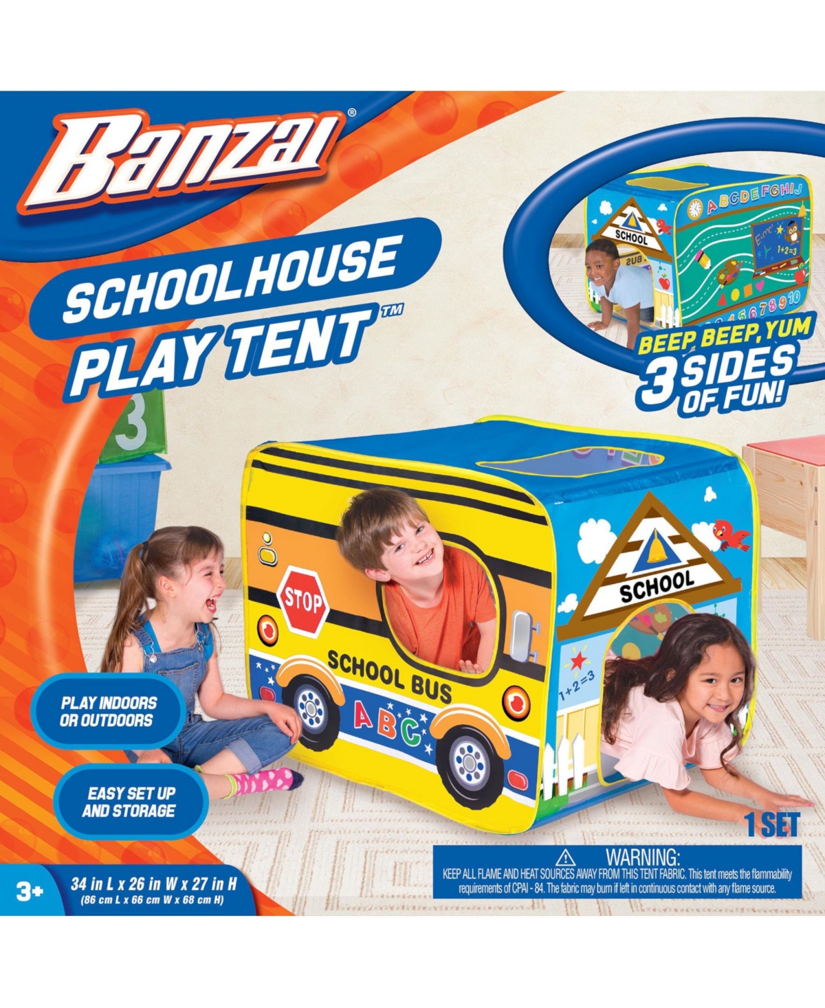 Banzai My Little School House Play Tent In Multi