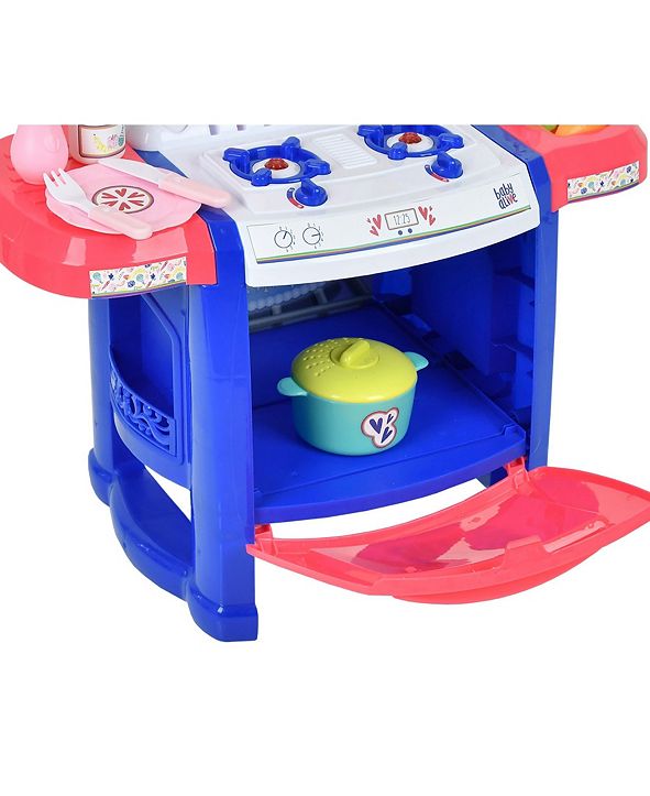 Baby Alive Pretend Play Baby Doll Kitchen Set with Cooking Accessories