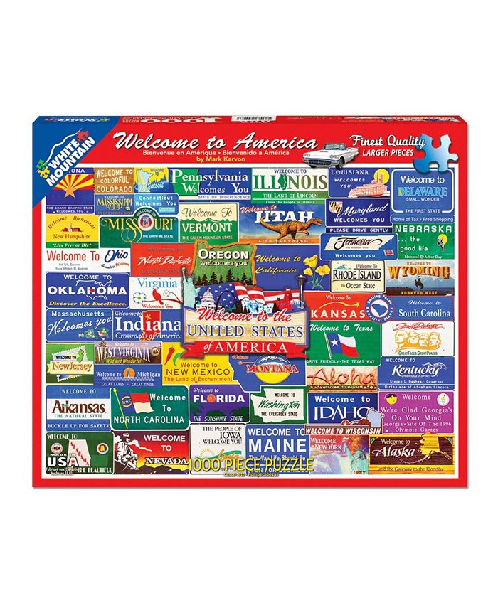 MasterPieces Puzzles White Mountain Puzzles To America 1000