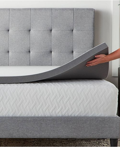 Lucid 2" Bamboo Charcoal Memory Foam Topper, Twin XL & Reviews