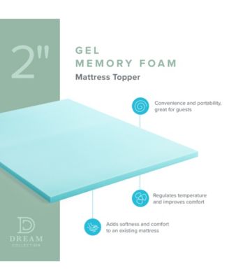 Lucid Dream Collection 2" Gel Foam Mattress Topper, King