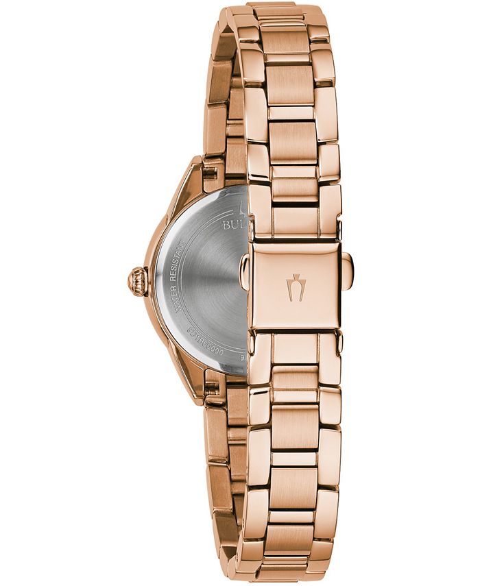 Bulova - Women's Sutton Diamond-Accent Rose Gold-Tone Stainless Steel Bracelet Watch 28mm