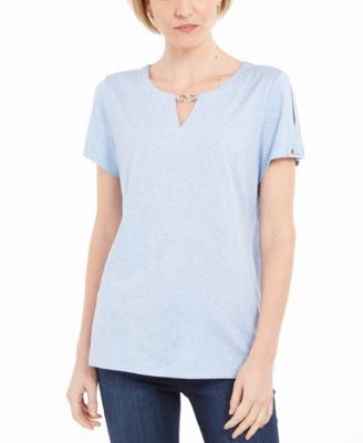 Karen Scott - Keyhole T-Shirt